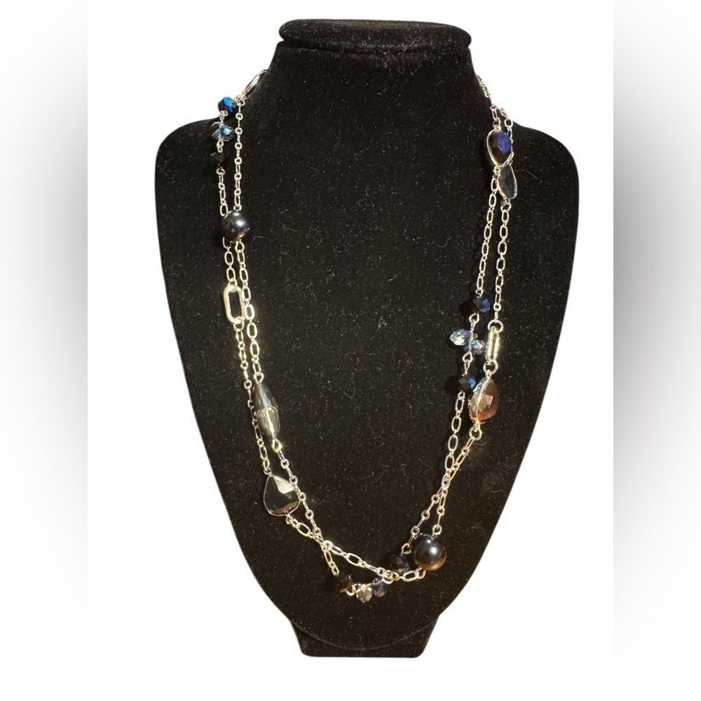 Style &Co Blue and Silver 40” Necklace